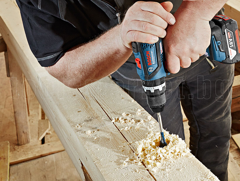 Акумулаторен ударен винтоверт Bosch GSB 18 V-EC с L-Boxx, 2 x 4,0 Ah